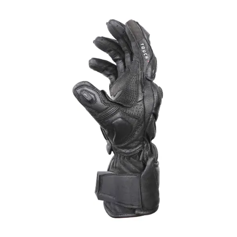 Vented Leather Summer Motorcycle Gloves — view 2