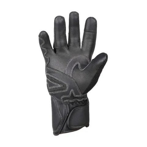 Vented Leather Summer Motorcycle Gloves — view 3