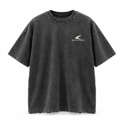 Vintage Black Distressed T-Shirt — Streetwear · Graphic T-shirts by Blackthorn World