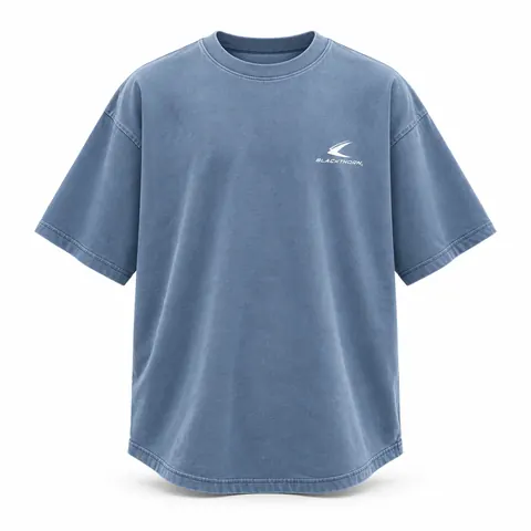 Washed Sky Blue Boxy T-Shirt — Streetwear · Graphic T-shirts by Blackthorn World