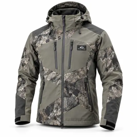 Waterproof Camo Hunting Jacket — grey digital camo