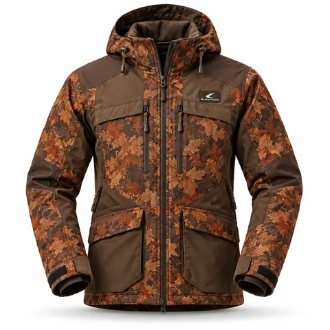 Waterproof Camo Hunting Jacket — autumn leaf camo