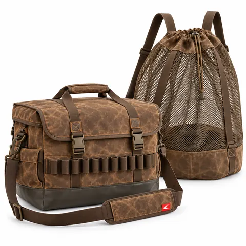 Waxed Brown Blind Bag & Decoy Bag Set — Hunting & Tactical · Packs, gloves & accessories by Blackthorn World