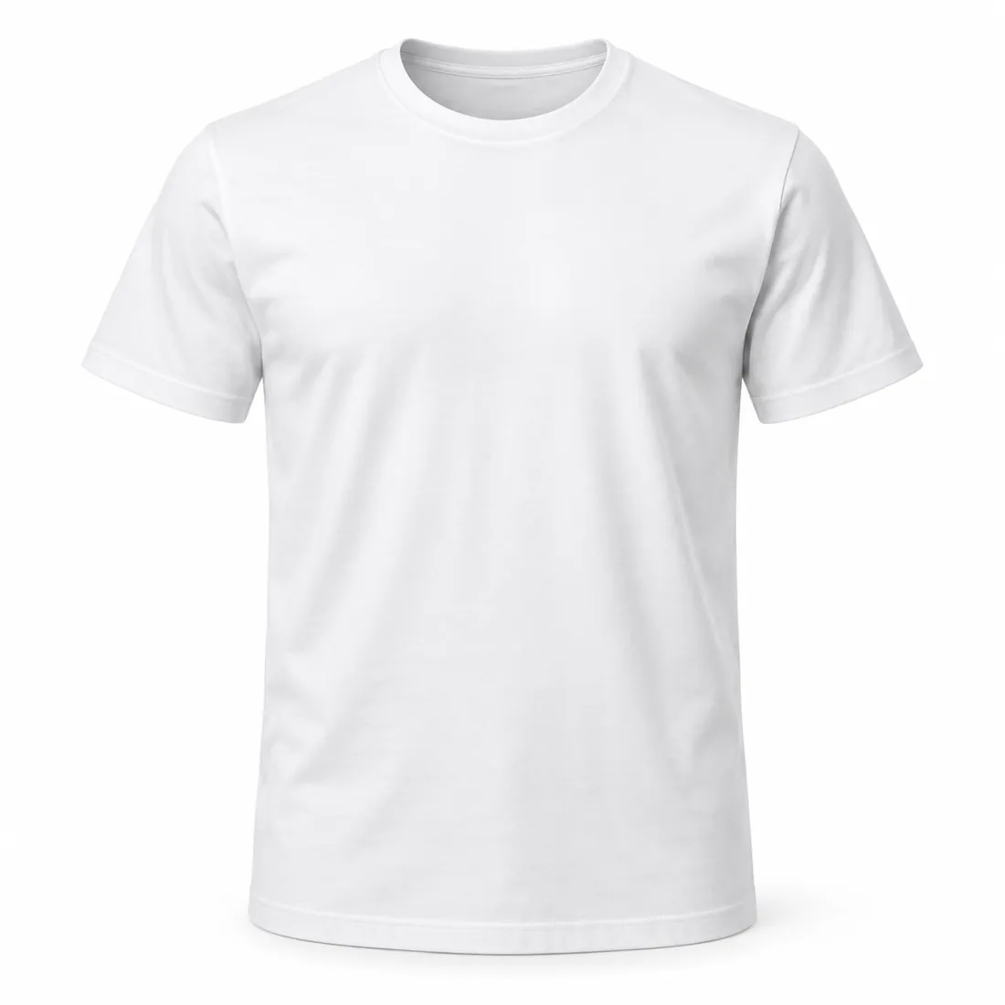 Blank white crew-neck T-shirt in 180 GSM cotton, wholesale by Blackthorn World