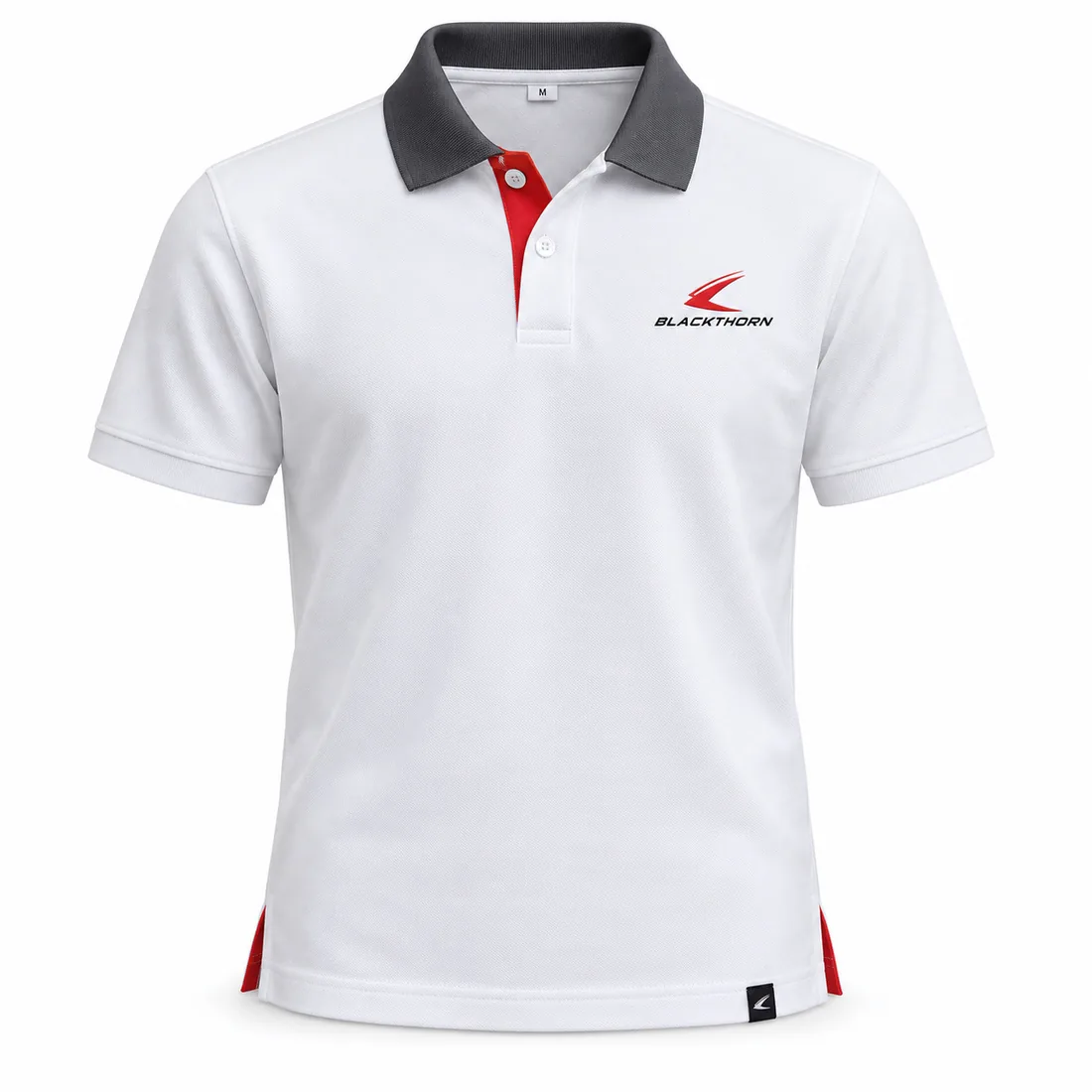 White School Polo with Contrast Collar — custom school polo shirts by Blackthorn World