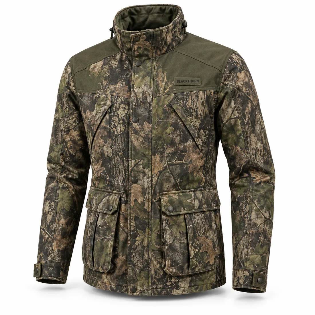 Woodland Camo Field Jacket and Cargo Trousers — custom hunting & outdoor made to order by Blackthorn World