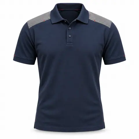 Work Polo Shirt with Contrast Panels — custom workwear by Blackthorn World