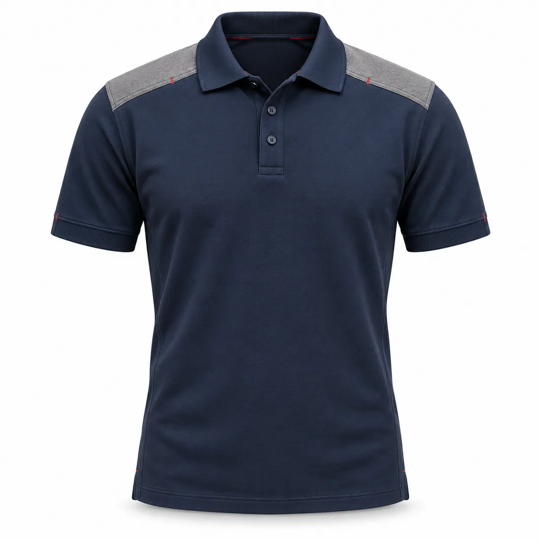 Work Polo Shirt with Contrast Panels — custom workwear made to order by Blackthorn World