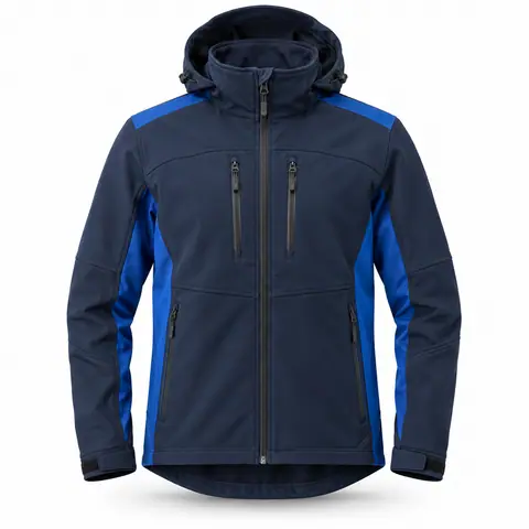 Contrast Panel Work Softshell Jacket — view 2