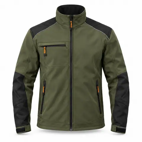 Contrast Panel Work Softshell Jacket — view 3