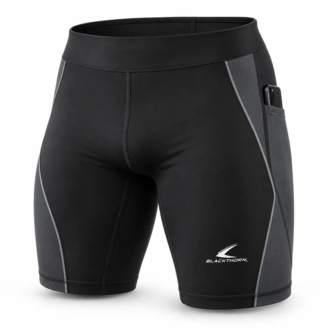 Compression running shorts — custom streetwear made to order by Blackthorn World